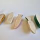 Set of 9 vintage ceramic vegetable knife holders