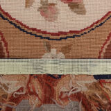 Deep blue Needlepoint Area Rug Traditional Handmade Wool Tapestry Rugs- 91x152cm