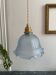 Frosted blue glass suspension vintage cottage style