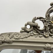Louis XV style mirror in wood and patinated stucco, 20th century