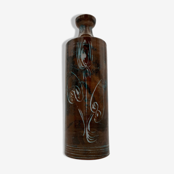 Céramique vintage en terre cuite vernissée, signé Yvon Roy, Ateliers Montgolfier - Années 1960