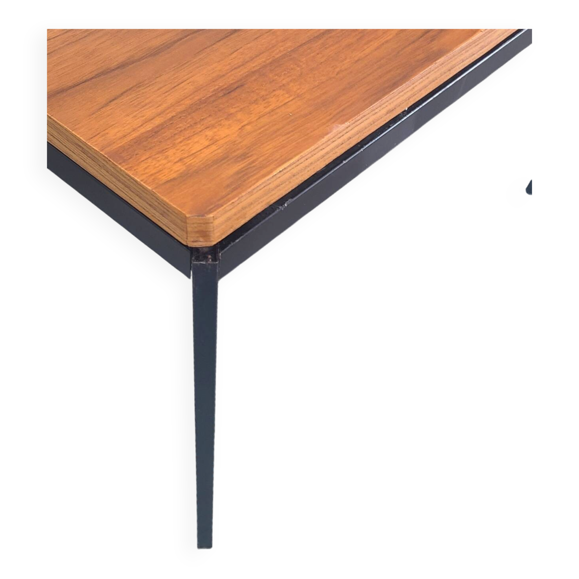 Vintage coffee table, minimalist modernist design, teak, 1960s.