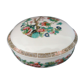 Bonbonnière en porcelaine de Limoges du site Corot, motifs japonisants