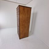 Armoire d'apothicaire ou d'archives industrielle hollandaise en chêne, vers 1900