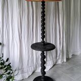 Burnt wood floor lamp