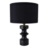 Vintage black ceramic lamp 1950