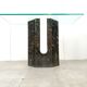 Vintage black marble console table by Cattelan Italy, 1980s