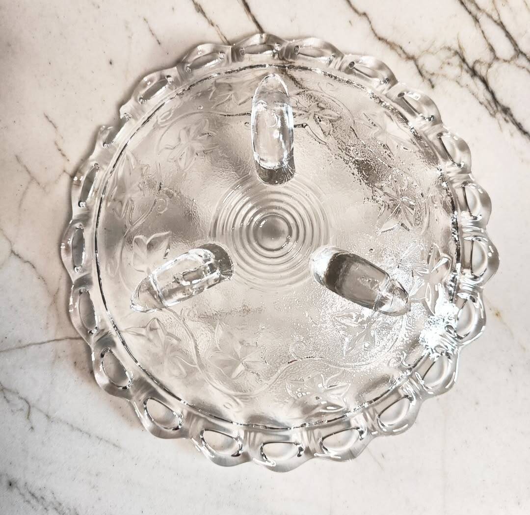 glass bowl on foot