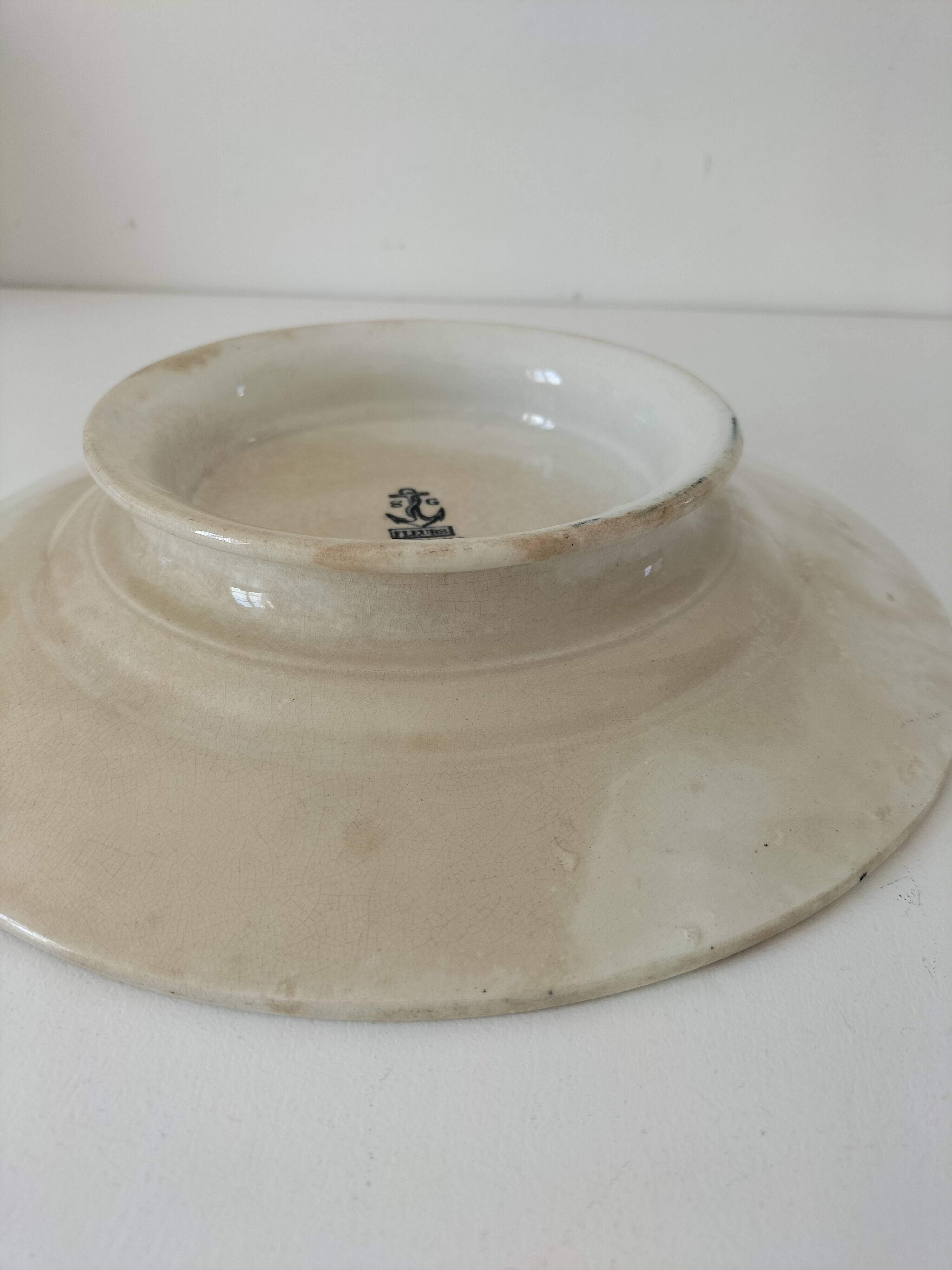 19th century pedestal plate Iron Earth