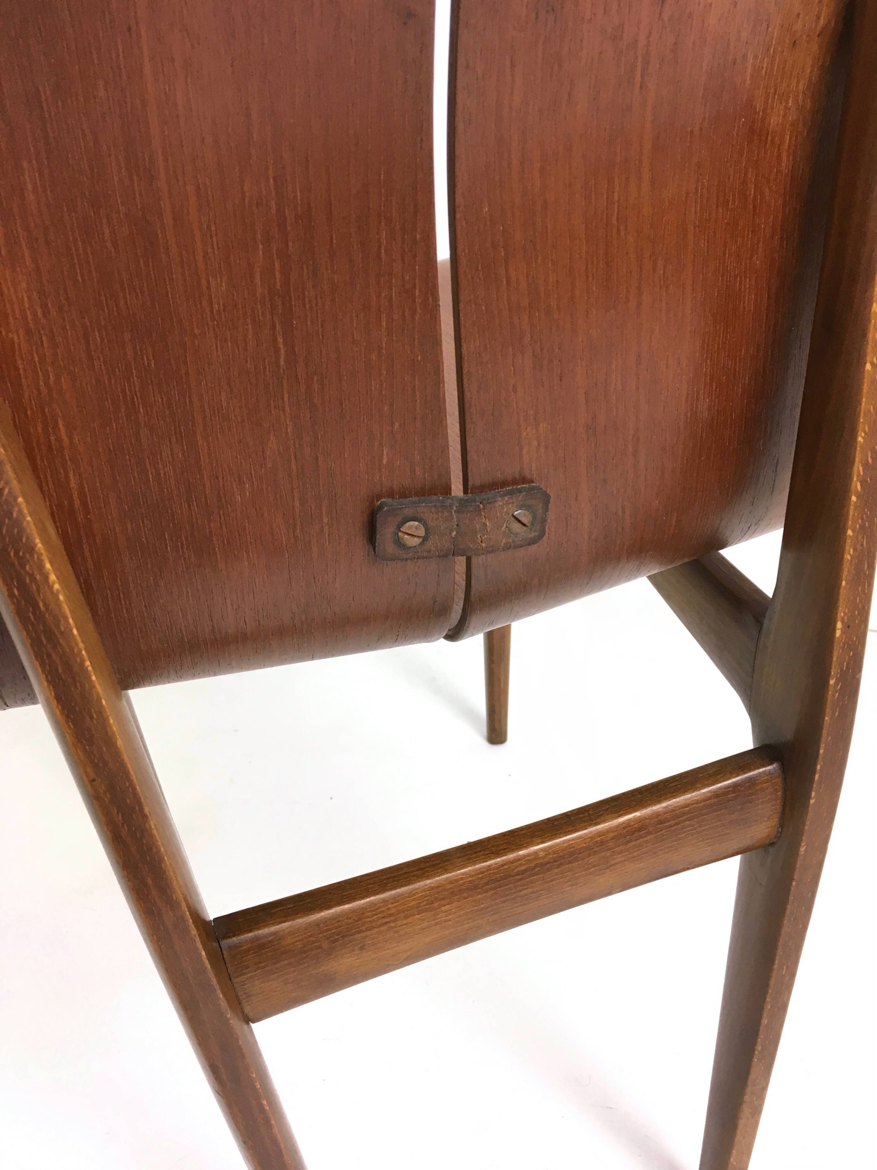 Six Vintage Curved Wood Chairs in the Style of Ilmari Tapiovaara, Finland