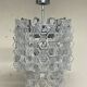 Hexagonal glass Cascade chandelier attributed to Av Mazzega, 1970s.
