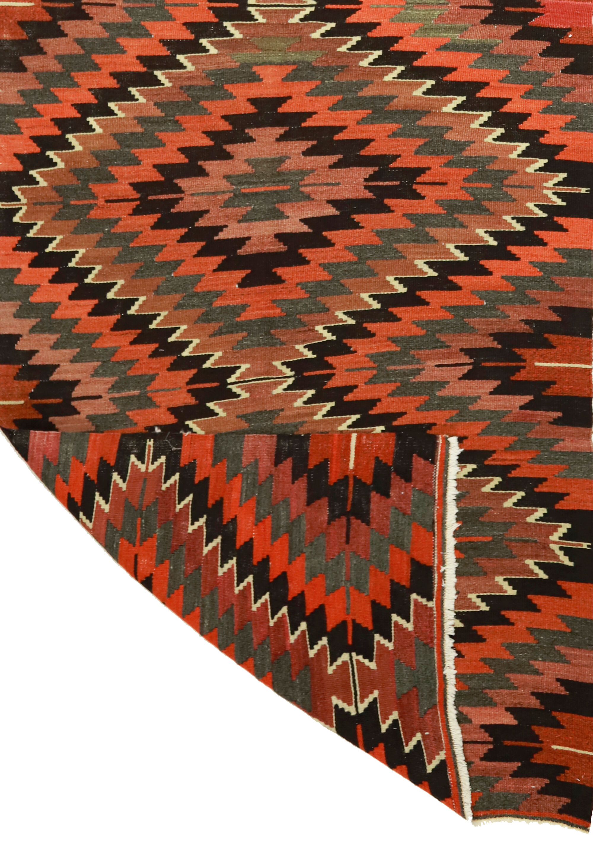 Anatolian handmade kilim rug 342 cm x 117 cm