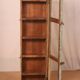 Old original Burmese teak wall display case with green patina