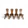 4 x Mid-century brutalist dining chairs, Belgium / 1970s