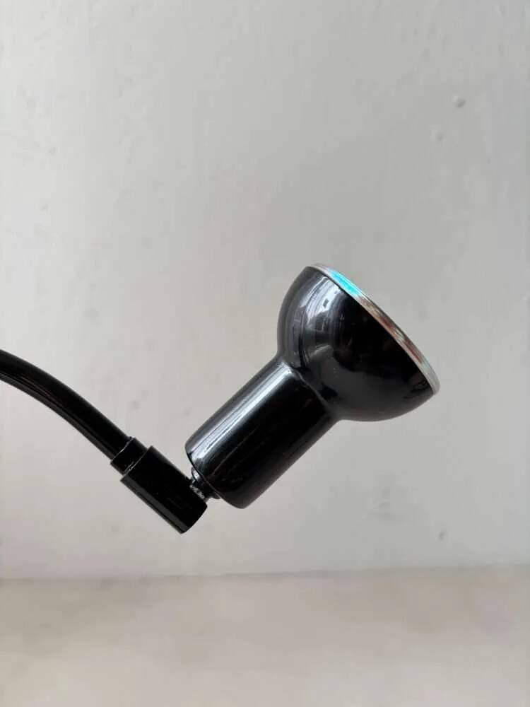 Minimalist Memphis design arc table lamp from the 80s.