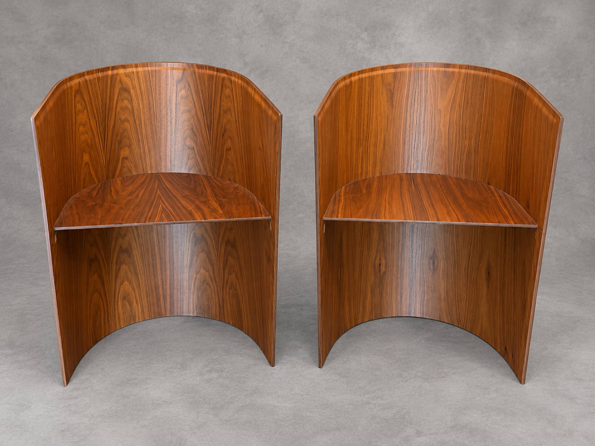 Pair of KANU 296 armchairs – Konstantin Grcic for Cassina – Walnut