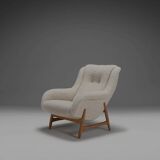 Rare lounge chair by Bengt Ruda for Artifort in wool fabric, Holland 1960s