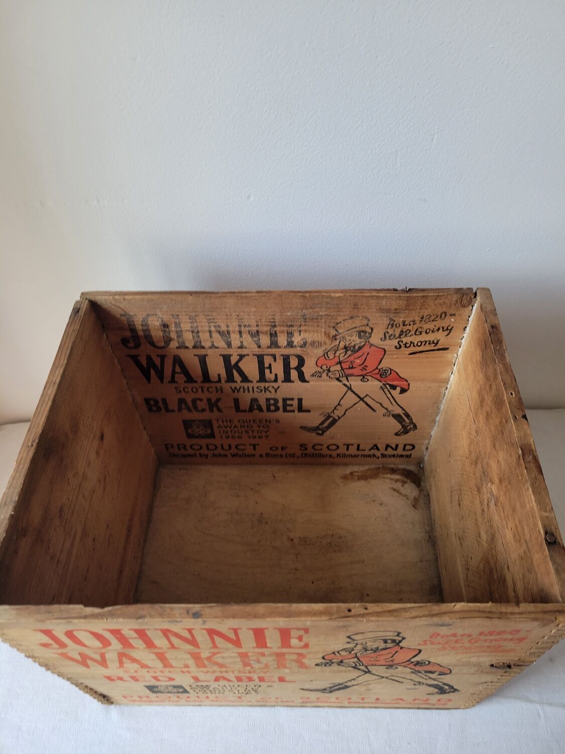Johnnie Walker wooden crate