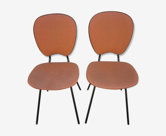 Metal & skaï chairs 60s