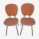 Metal & skaï chairs 60s