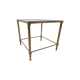 Vintage French Brass Side Table With Glass Top, 1950s