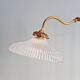 Brass and grooved glass floor lamp in Art Deco style