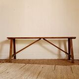 Old country farm bench in wood