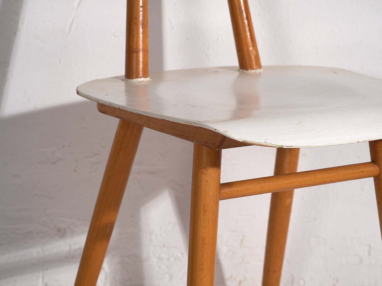 Vintage white chairs (circa 1960). 3-piece set #1