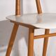 Chaises blanches vintage (vers 1960). Ensemble 3 pièces #1