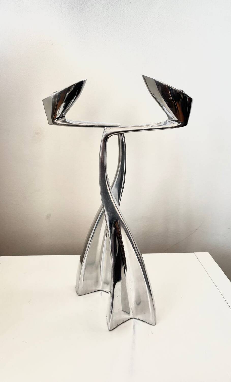 Swan candlesticks by Matthew Hilton 1980