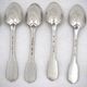 Rare set of 6 silver teaspoons, 18th century, Besançon, Gounot, Uniplat