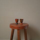 hand-painted wooden egg cups artisanal manufacturing folklore Russian crafts