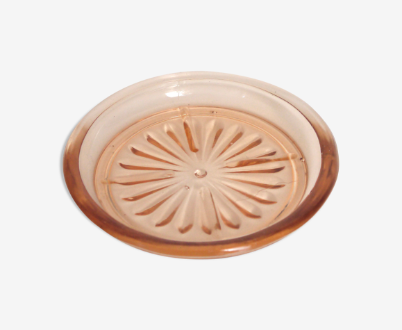 Cendrier ou vide-poche en verre rose