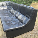 Incanto Italy modular corner sofa in brown leather