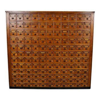 Dutch Industrial Pine Apothecary / Workshop Cabinet, circa 1930s