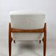 GFM-64 Brown Armchair in White Ivory Bouclé attributed to Edmund Homa, 1970s