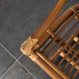 Set of 4 rattan armchairs