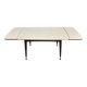 cream and green color 1960s formica dining table enlarge and changing in height