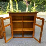 Louis XVI display case in solid wood