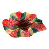 Coupe a fruits en ceramique émaillée estampillée Vallauris, vintage 1960