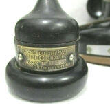 Burgunder column phone in Bakelite and black metal