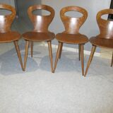 Suite 4 chairs Bistro Baumann model Ant 1960