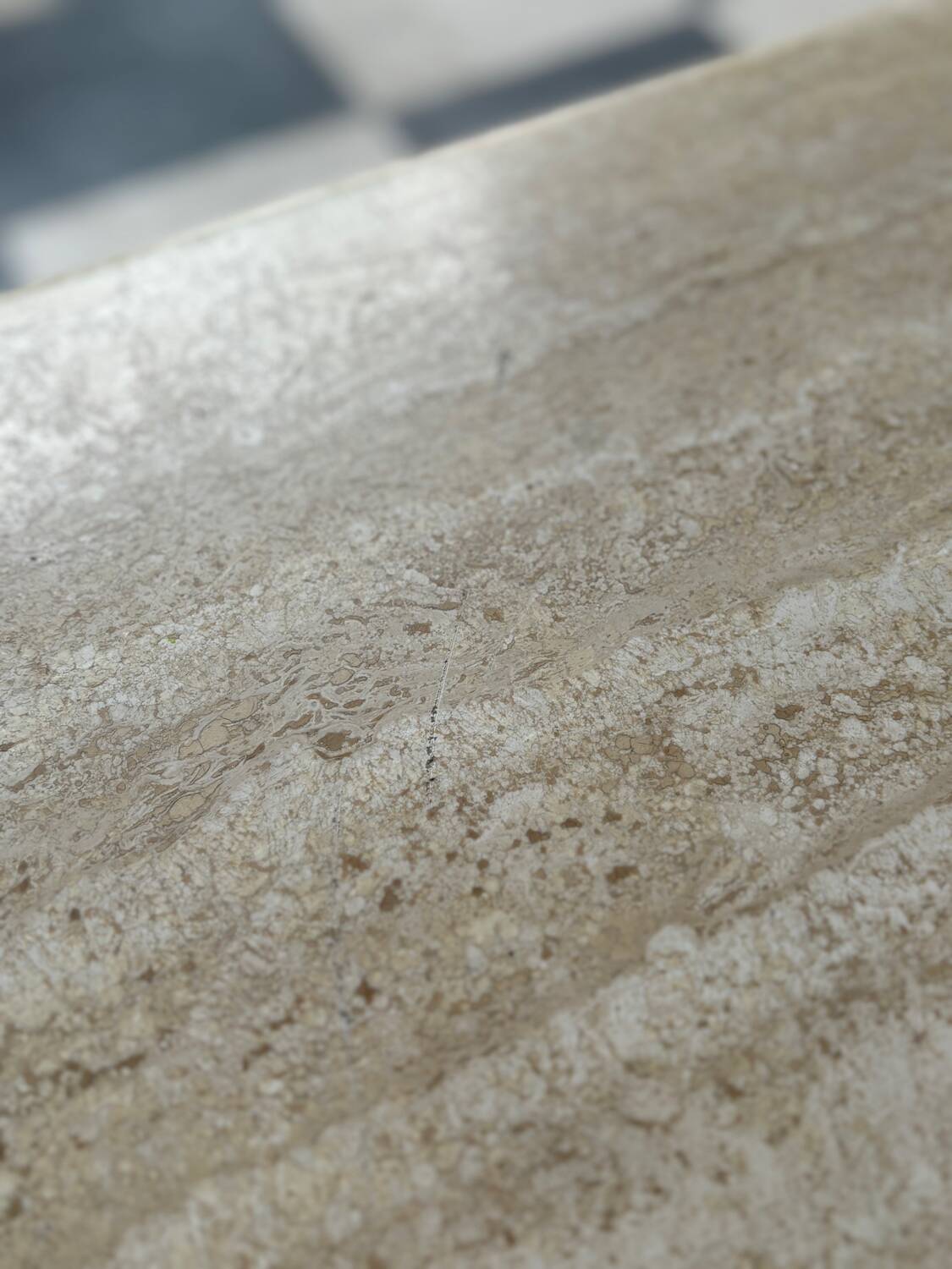 Vintage travertine coffee table