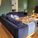 Georgio 3-seater sofa by HABITAT, midnight blue velvet