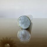 Minimalist "roll" soliflore vase in nickel-plated brass, 1970