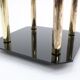 Italian cut glass and brass side table, 1970s