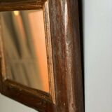 Brutalist mirror 1970 chene wood 33x44cm