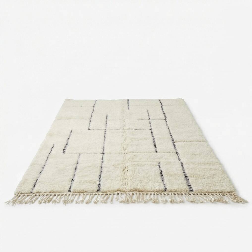 Large graphic Moroccan rug