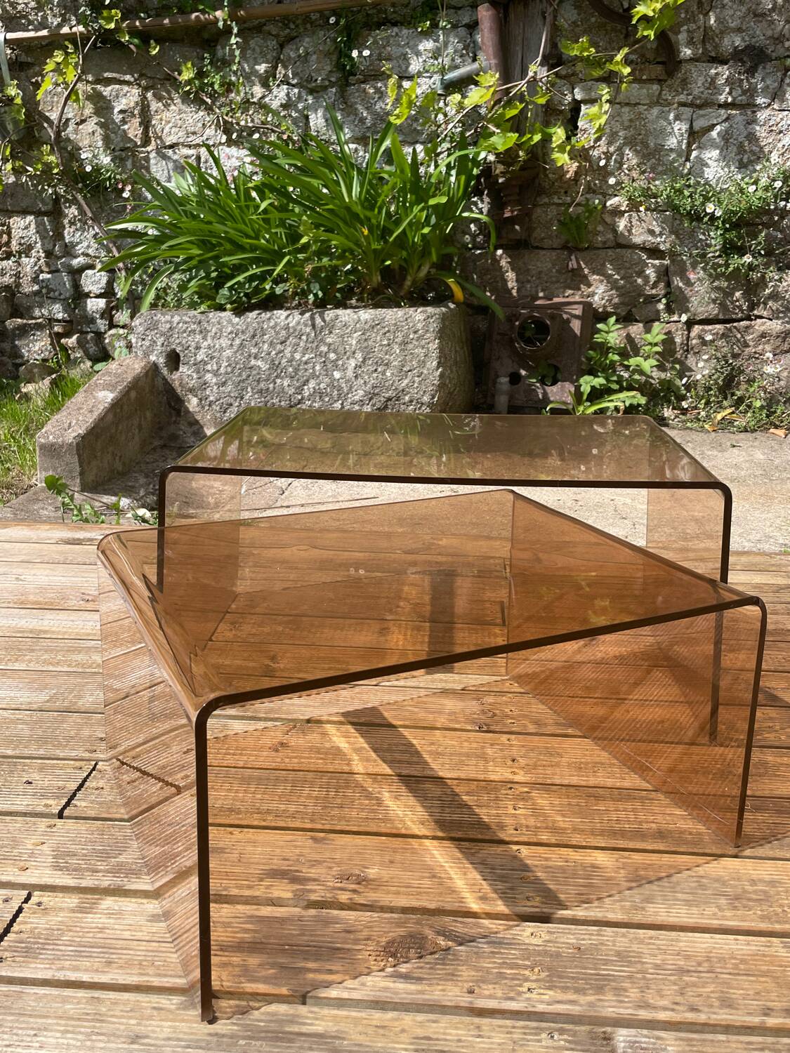 Duo of 70´ coffee tables