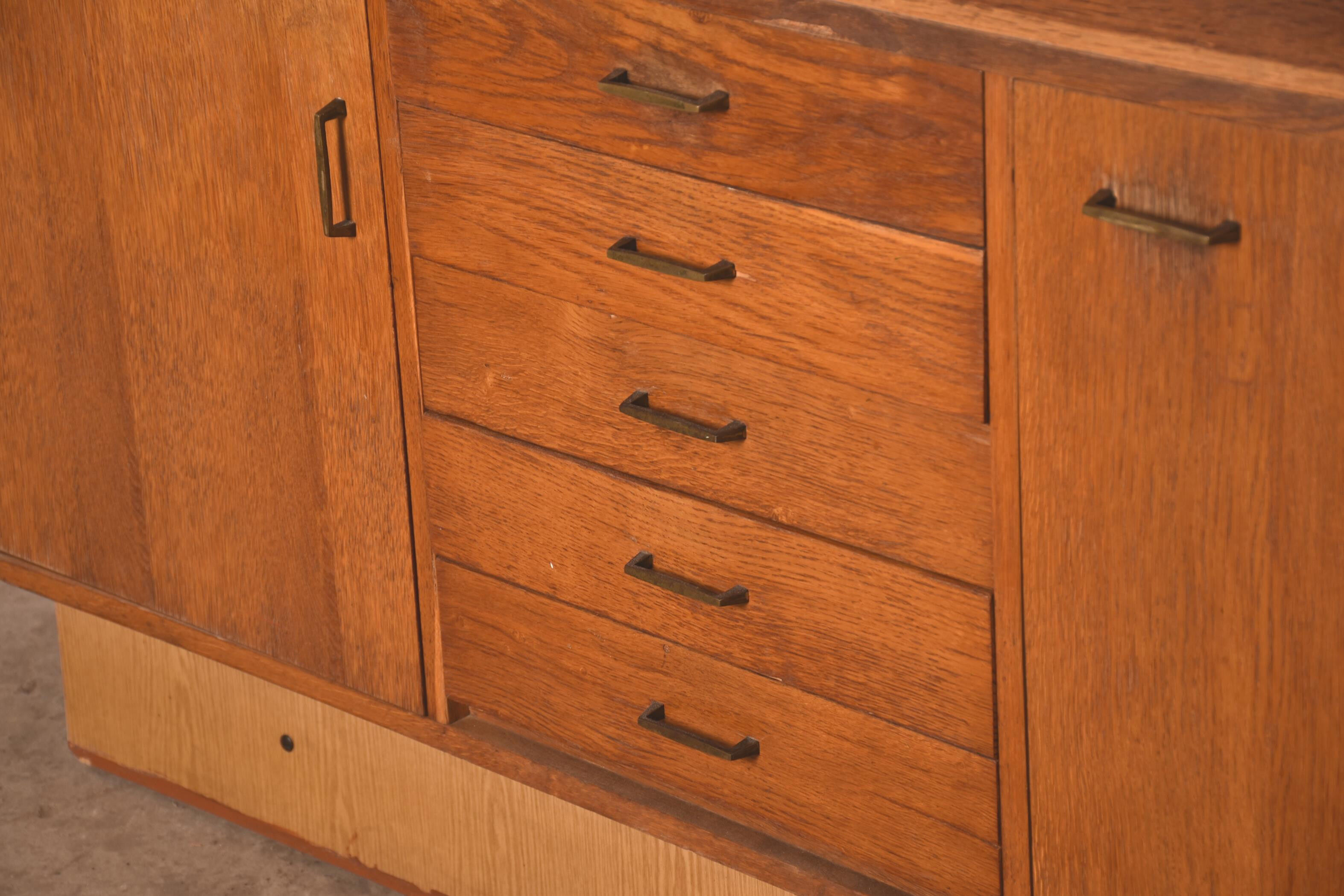 Vintage pharmacy counter showcase